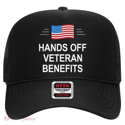 Hands Off Veteran Benefits - High Crown Mesh Back Trucker Hat