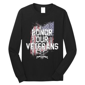 Honor Our Vets Happy Veterans Day Fallen Soldiers Long Sleeve Shirt