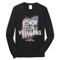 Honor Our Vets Happy Veterans Day Fallen Soldiers Long Sleeve Shirt