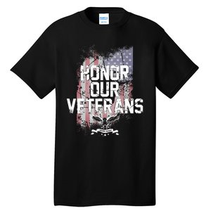 Honor Our Vets Happy Veterans Day Fallen Soldiers Tall T-Shirt