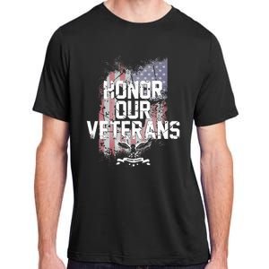 Honor Our Vets Happy Veterans Day Fallen Soldiers Adult ChromaSoft Performance T-Shirt