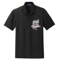 Honor Our Vets Happy Veterans Day Fallen Soldiers Dry Zone Grid Polo