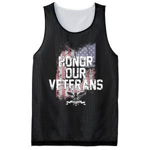 Honor Our Vets Happy Veterans Day Fallen Soldiers Mesh Reversible Basketball Jersey Tank