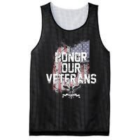 Honor Our Vets Happy Veterans Day Fallen Soldiers Mesh Reversible Basketball Jersey Tank