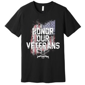 Honor Our Vets Happy Veterans Day Fallen Soldiers Premium T-Shirt