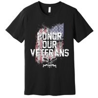 Honor Our Vets Happy Veterans Day Fallen Soldiers Premium T-Shirt