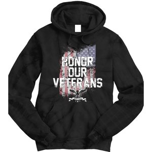 Honor Our Vets Happy Veterans Day Fallen Soldiers Tie Dye Hoodie