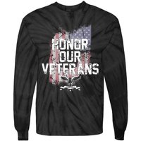 Honor Our Vets Happy Veterans Day Fallen Soldiers Tie-Dye Long Sleeve Shirt