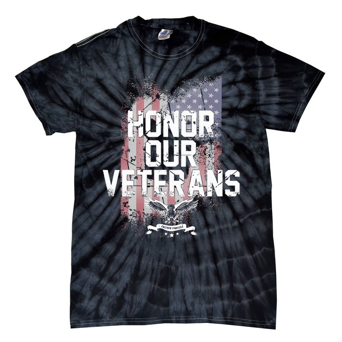 Honor Our Vets Happy Veterans Day Fallen Soldiers Tie-Dye T-Shirt