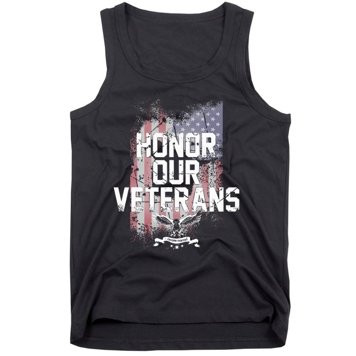 Honor Our Vets Happy Veterans Day Fallen Soldiers Tank Top