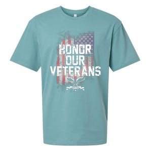 Honor Our Vets Happy Veterans Day Fallen Soldiers Sueded Cloud Jersey T-Shirt