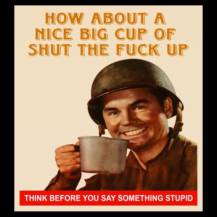 How About A Nice Big Cup of Shut The Fuck Up Cropped Pullover Crew