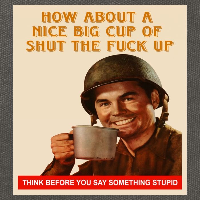 How About A Nice Big Cup of Shut The Fuck Up Cotton Canvas Backpack