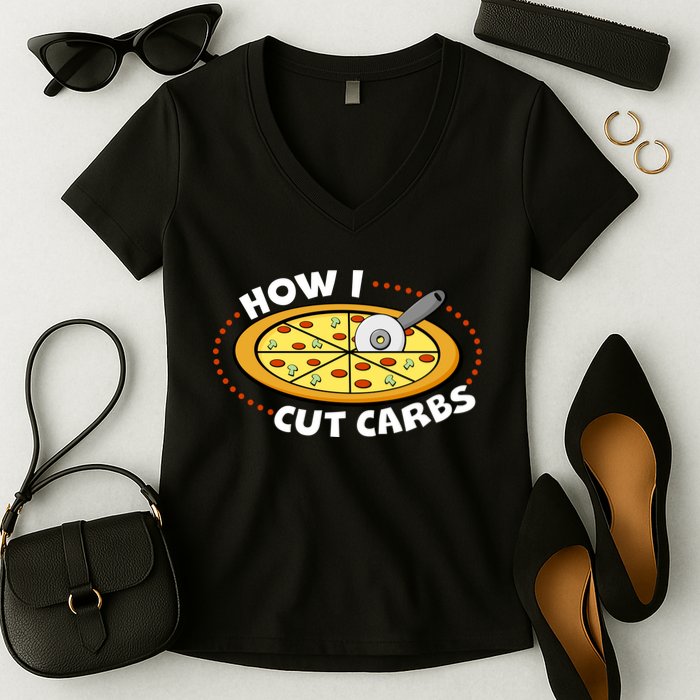 How I Cute Carbs Women's V-Neck T-Shirt