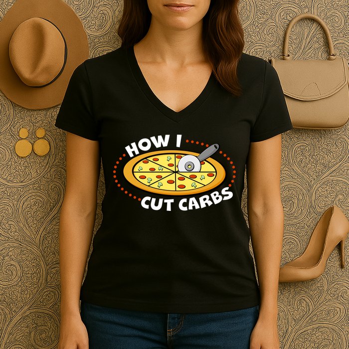 How I Cute Carbs Women's V-Neck T-Shirt