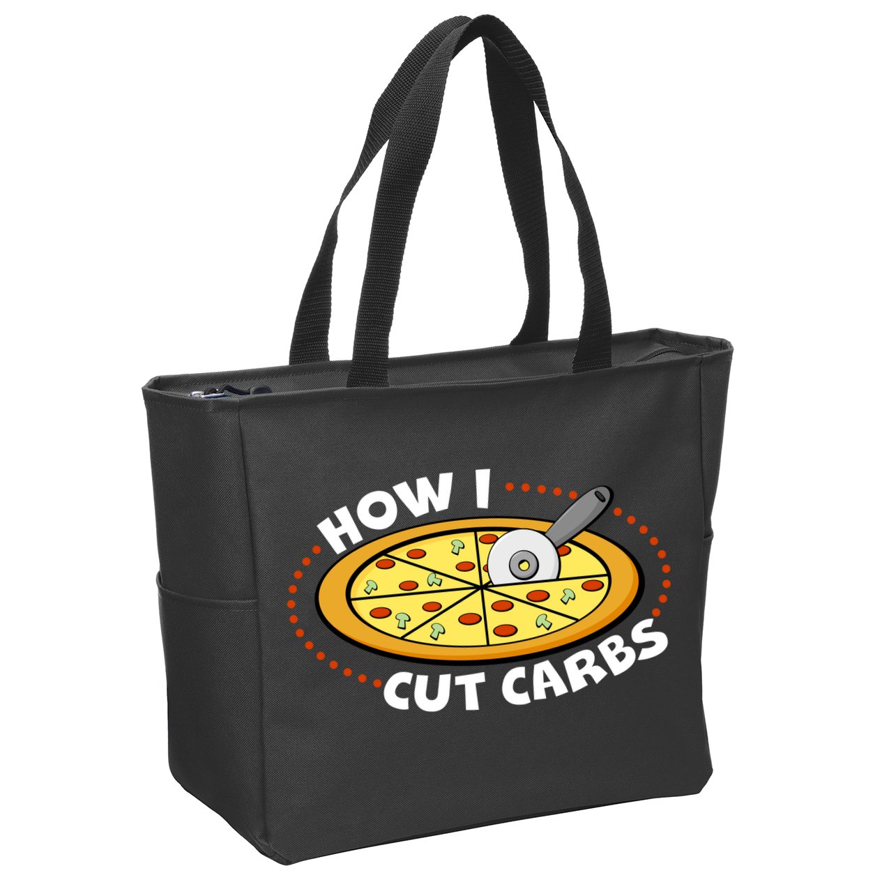 How I Cute Carbs Zip Tote Bag