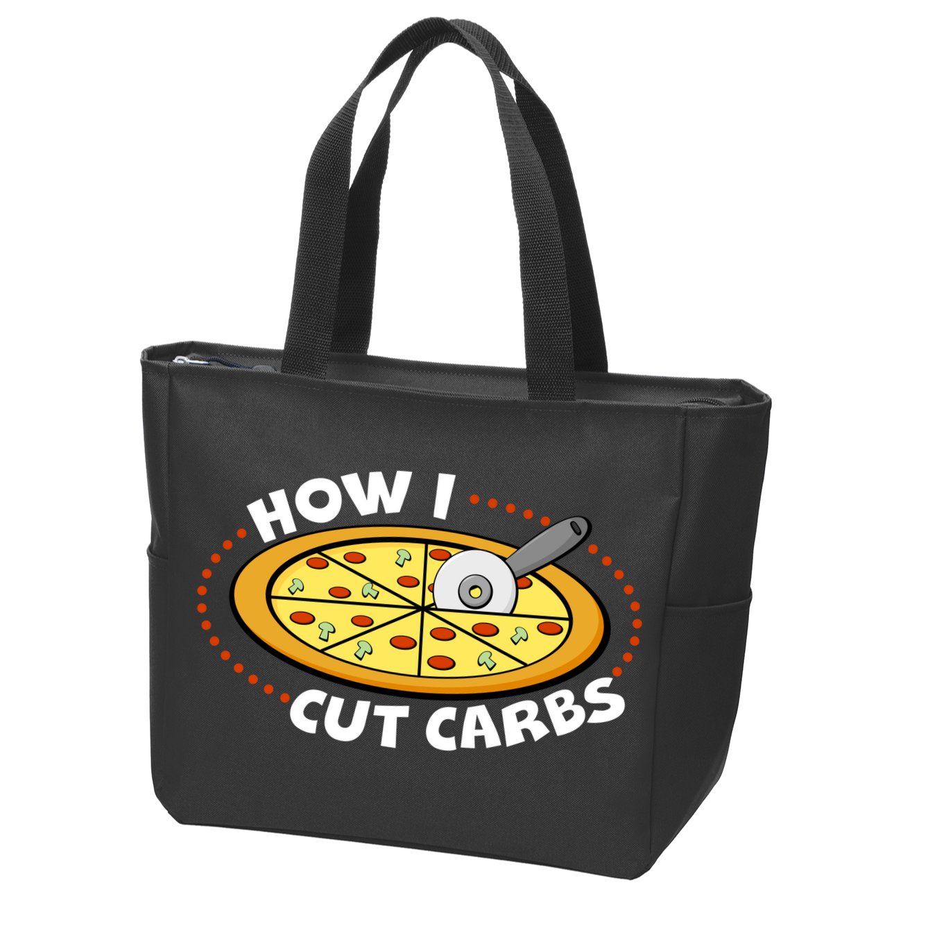How I Cute Carbs Zip Tote Bag