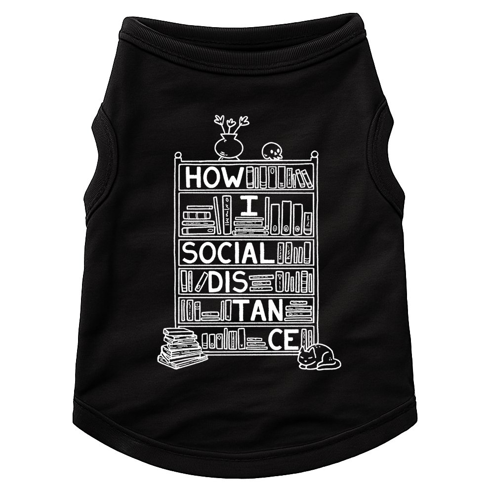 How I Social Distance Book Lover Doggie Tank