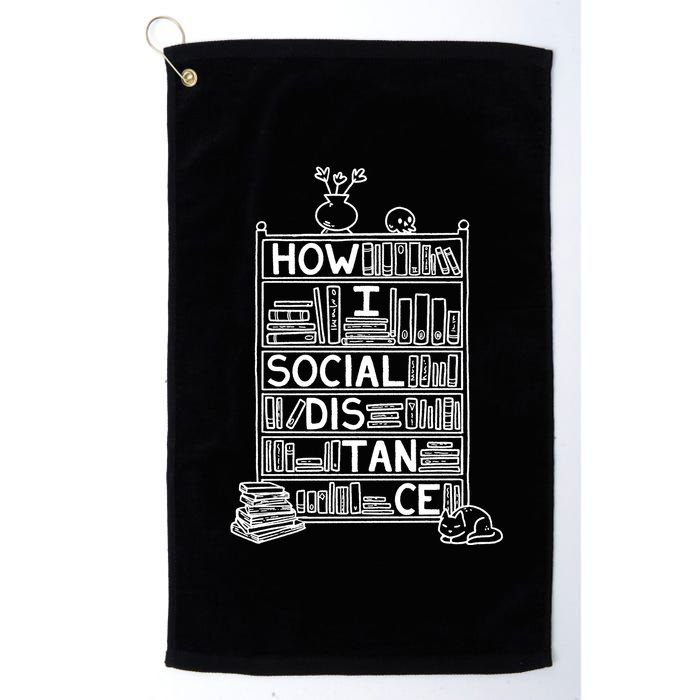 How I Social Distance Book Lover Golf Towel