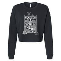 How I Social Distance Book Lover Cropped Pullover Crew
