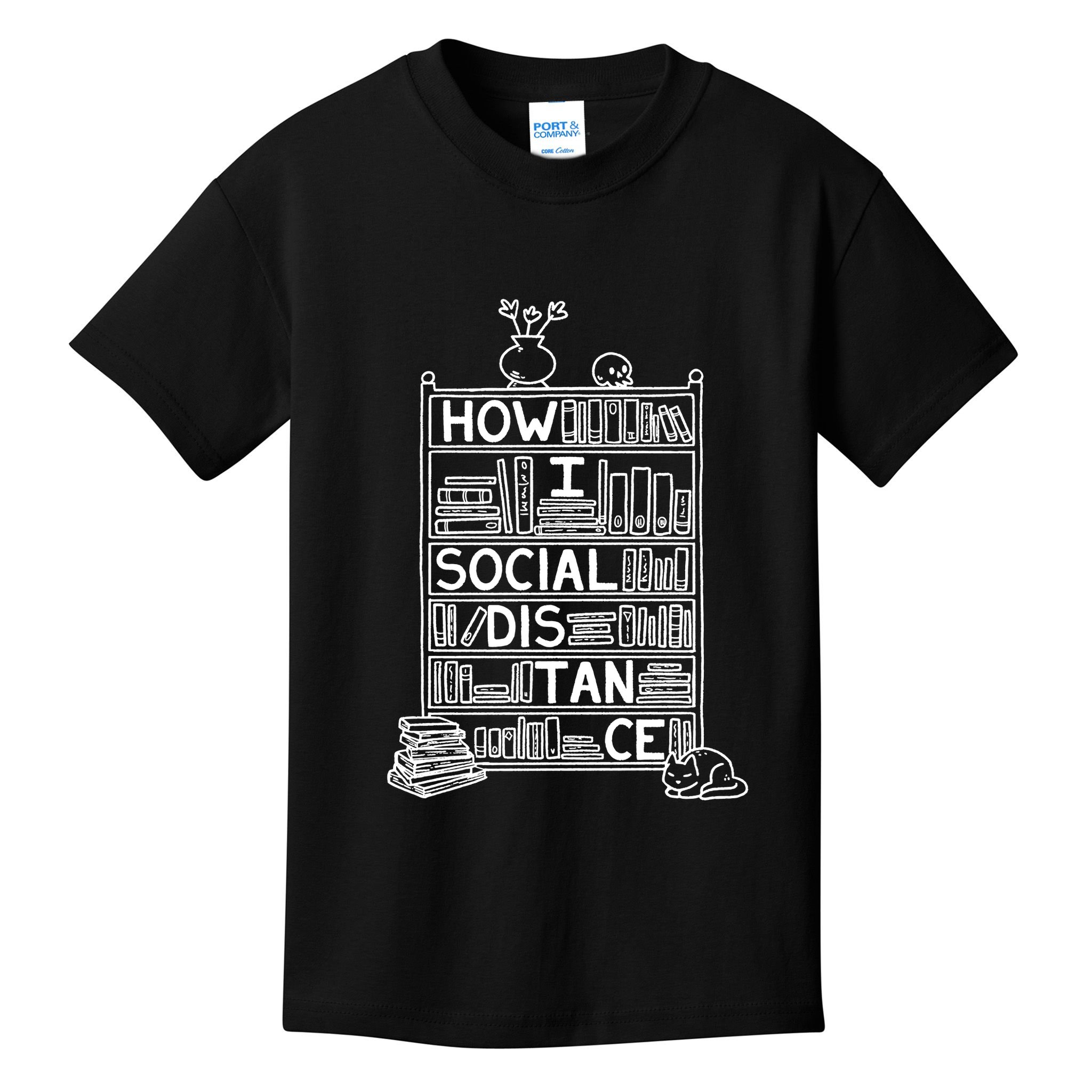 How I Social Distance Book Lover Kids T-Shirt