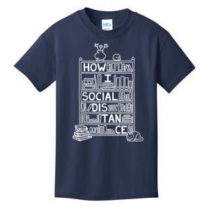 How I Social Distance Book Lover Kids T-Shirt