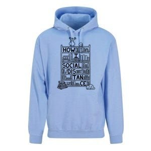 How I Social Distance Book Lover Unisex Surf Hoodie