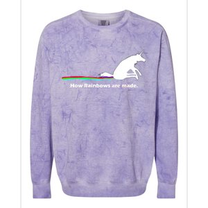 How Rainbows Are Made Unicorn Colorblast Crewneck Sweatshirt