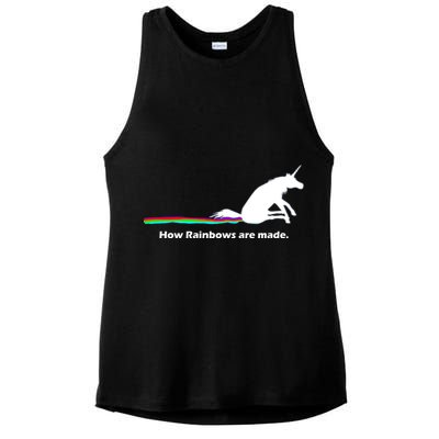 How Rainbows Are Made Unicorn Ladies PosiCharge Tri-Blend Wicking Tank