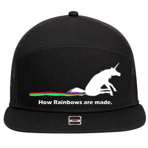 How Rainbows Are Made Unicorn 7 Panel Mesh Trucker Snapback Hat