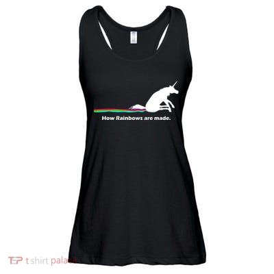 How Rainbows Are Made Unicorn Ladies Essential Flowy Tank