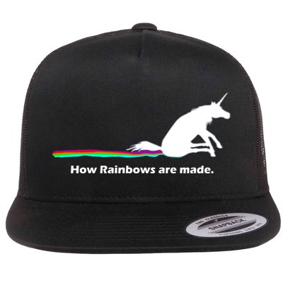 How Rainbows Are Made Unicorn Flat Bill Trucker Hat