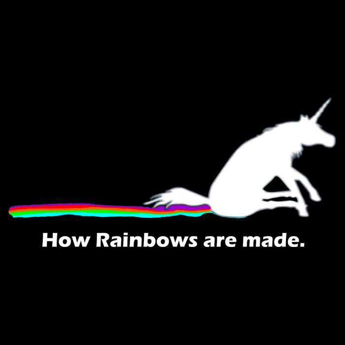 How Rainbows Are Made Unicorn Flat Bill Trucker Hat