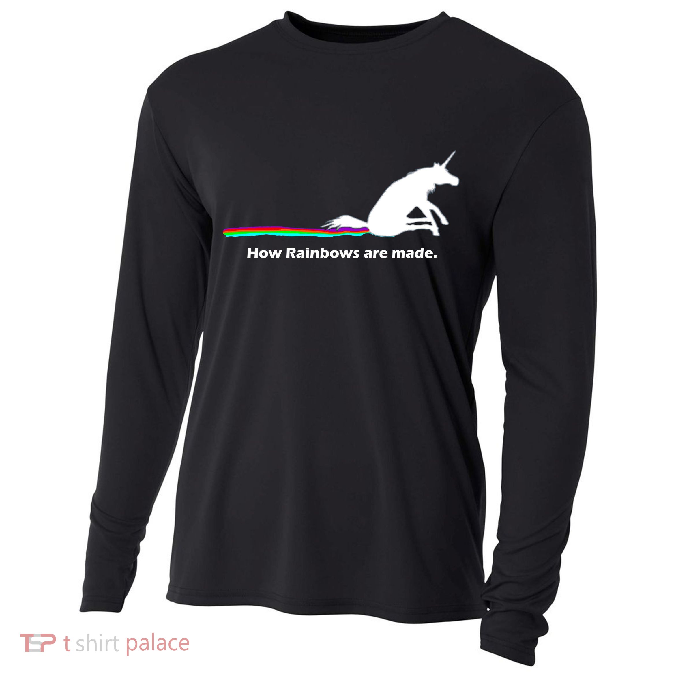 How Rainbows Are Made Unicorn Cooling Performance Long Sleeve Crew