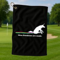 How Rainbows Are Made Unicorn Golf Towel