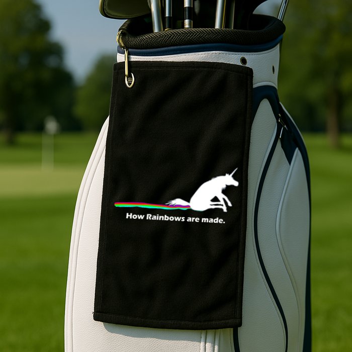How Rainbows Are Made Unicorn Golf Towel