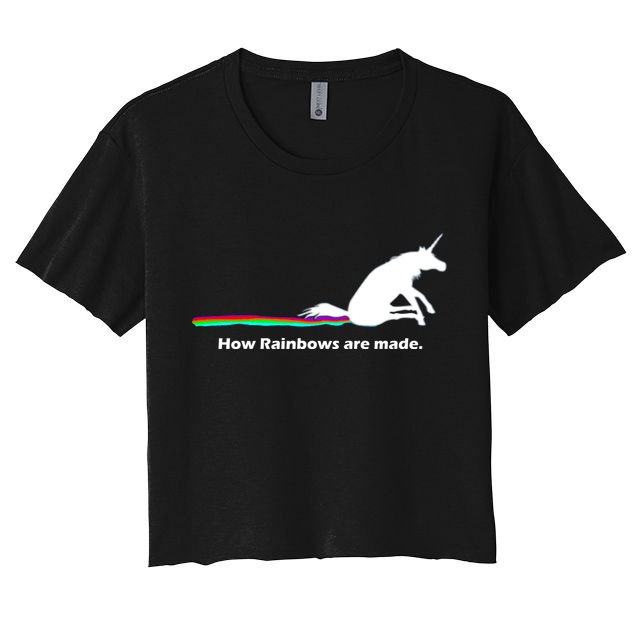 How Rainbows Are Made Unicorn Crop Top