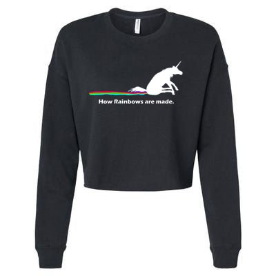 How Rainbows Are Made Unicorn Cropped Pullover Crew