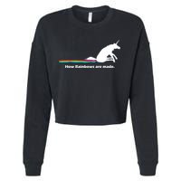How Rainbows Are Made Unicorn Cropped Pullover Crew