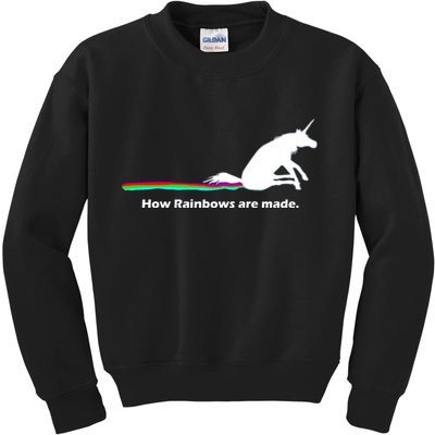 How Rainbows Are Made Unicorn Kids Sweatshirt
