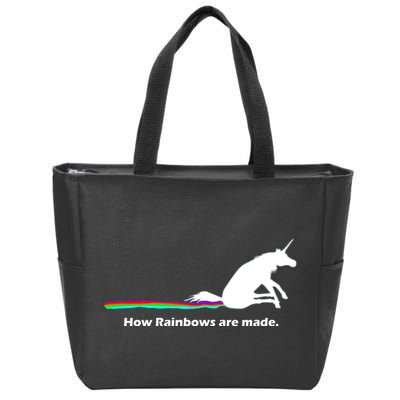 How Rainbows Are Made Unicorn Zip Tote Bag