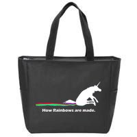 How Rainbows Are Made Unicorn Zip Tote Bag