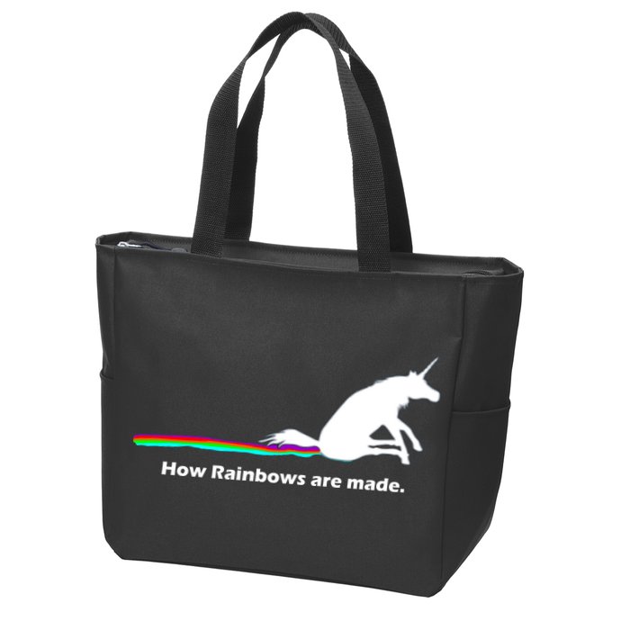 How Rainbows Are Made Unicorn Zip Tote Bag