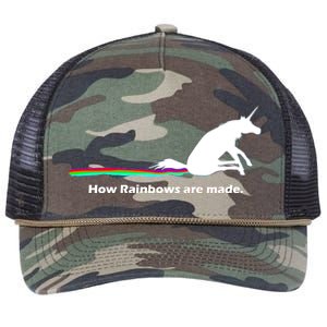 How Rainbows Are Made Unicorn Retro Rope Trucker Hat Cap