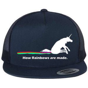 How Rainbows Are Made Unicorn Flat Bill Trucker Hat