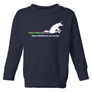 How Rainbows Are Made Unicorn Toddler Sweatshirt