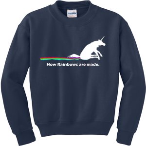 How Rainbows Are Made Unicorn Kids Sweatshirt