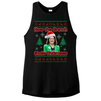 How The Gretch Stole Christmas Ugly Christmas Sweater Ladies PosiCharge Tri-Blend Wicking Tank