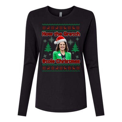 How The Gretch Stole Christmas Ugly Christmas Sweater Womens Cotton Relaxed Long Sleeve T-Shirt