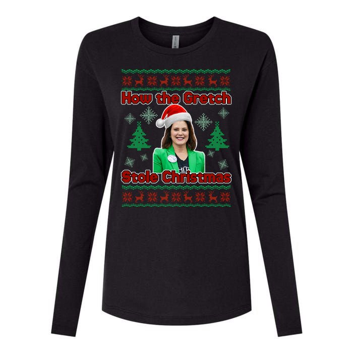 How The Gretch Stole Christmas Ugly Christmas Sweater Womens Cotton Relaxed Long Sleeve T-Shirt